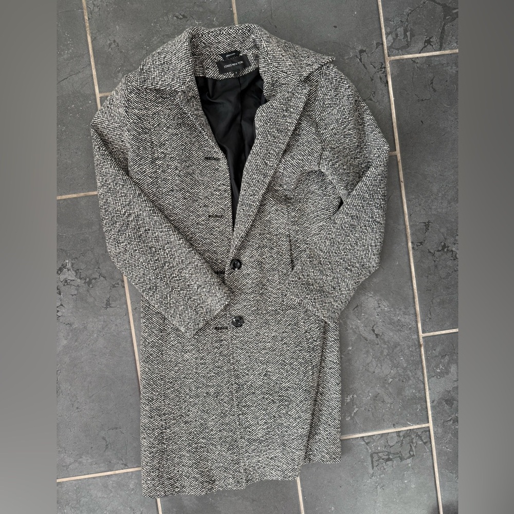 Jones New York Women's Black and White Trench Coat